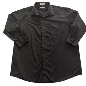 Paolo Giardini Black Cotton Button Down long Sleeve